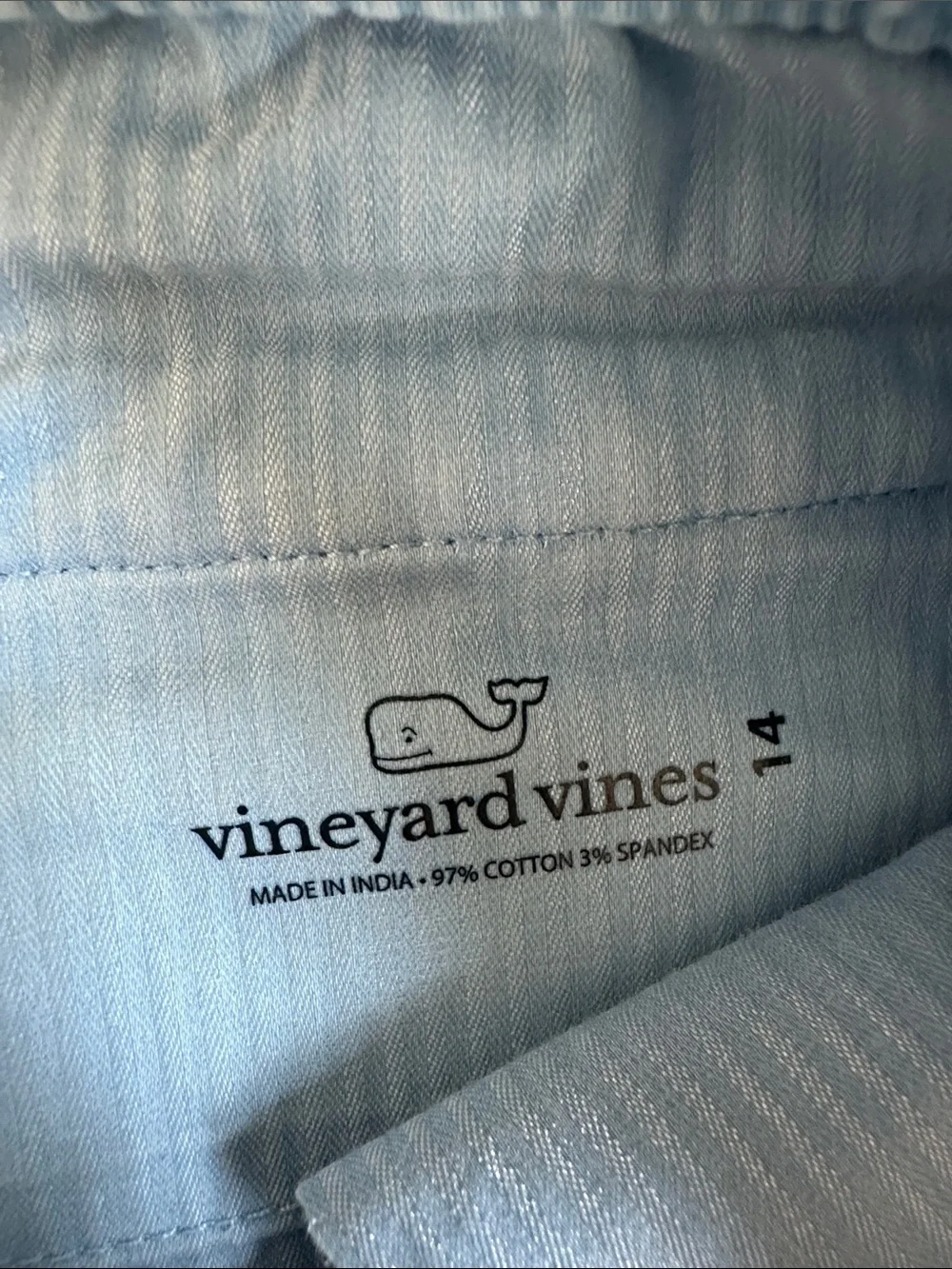 Vineyard Vines Boys Pull-On Chino Shorts Del Mar Blue 14